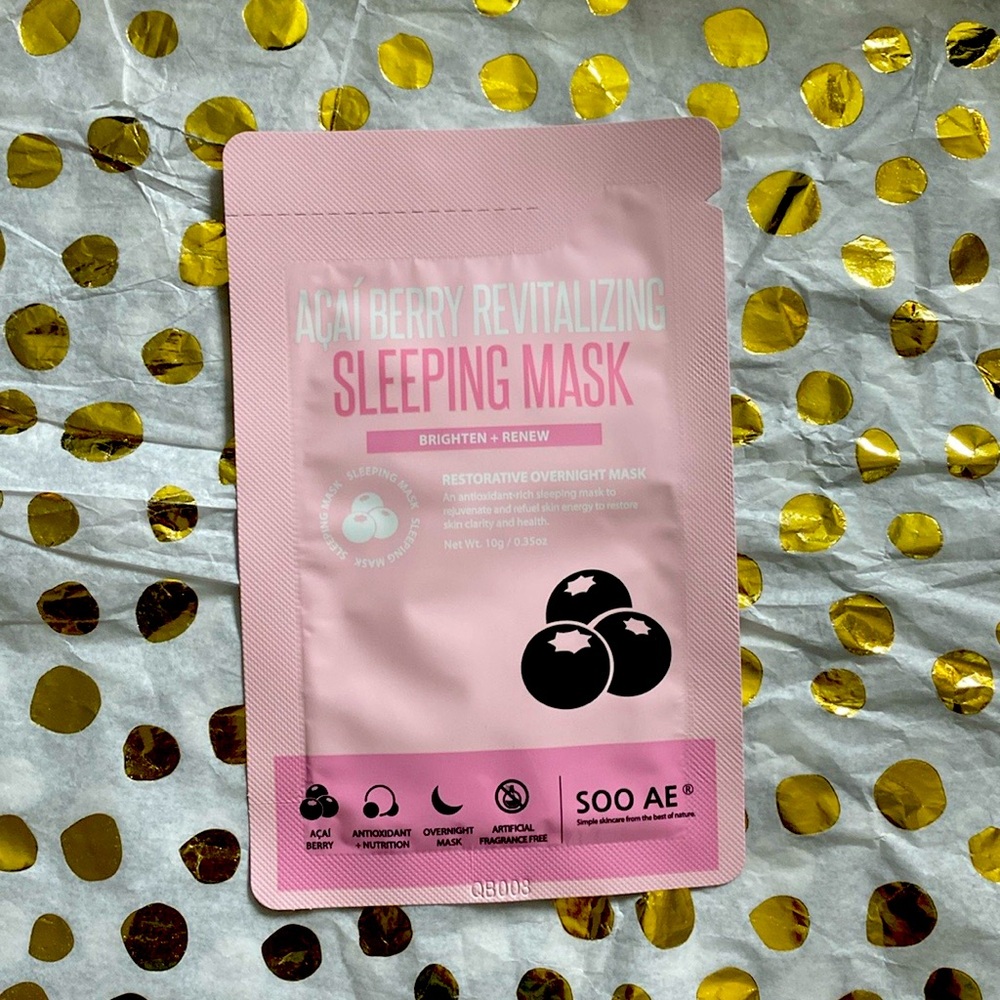 Açaí Berry Revitalizing Sleeping Mask. Restorative overnight mask.